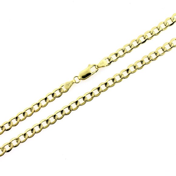 Real 10K Yellow Gold 3.5mm Cuban Link Chain Necklace 18" inch - Picture 3 of 6